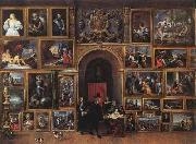 TENIERS, David the Younger Archduke Leopold Wilhelm of Austria in his Gallery fh oil painting